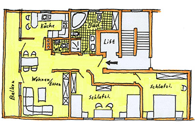 Grundriss Appartement 7